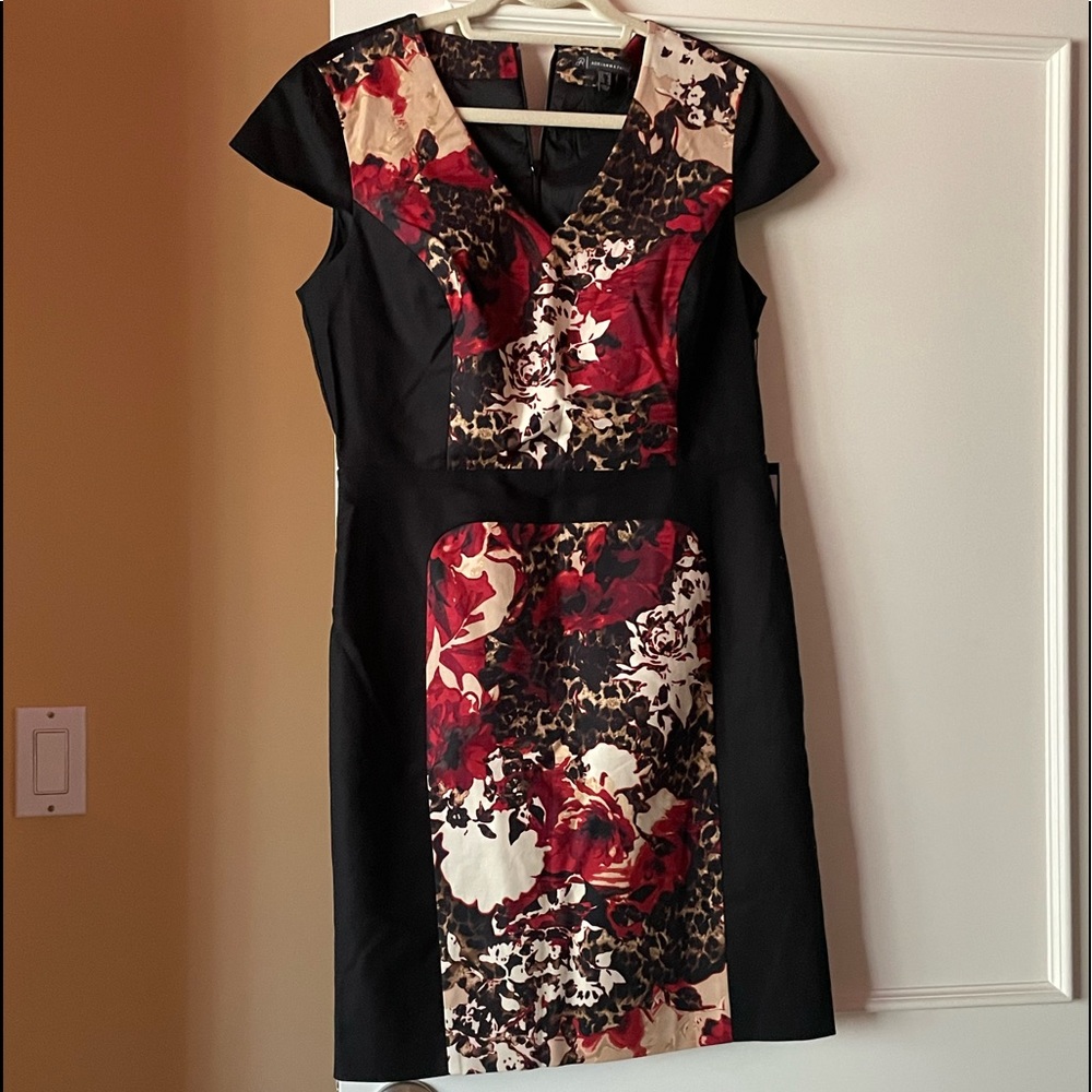 Deep burgundy/red dress with back zipper closure
